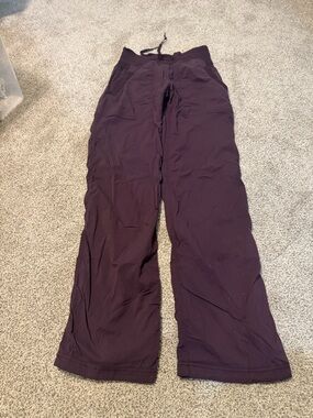Lululemon Purple Wide-Leg Drawstring Pants size 2